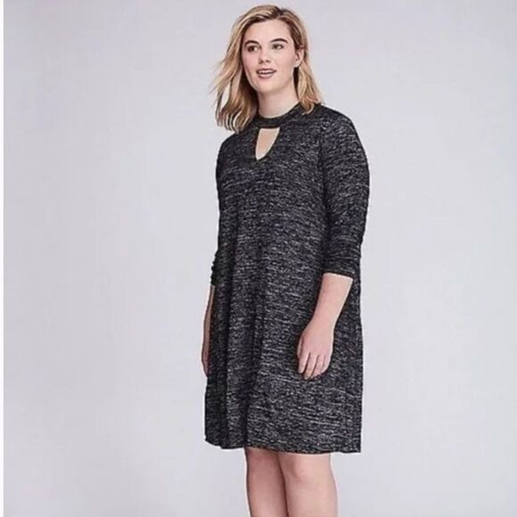 Lane Bryant Keyhole Neckline Long Sleeve Mini Dress NEW Size 18/20 - Picture 1 of 5